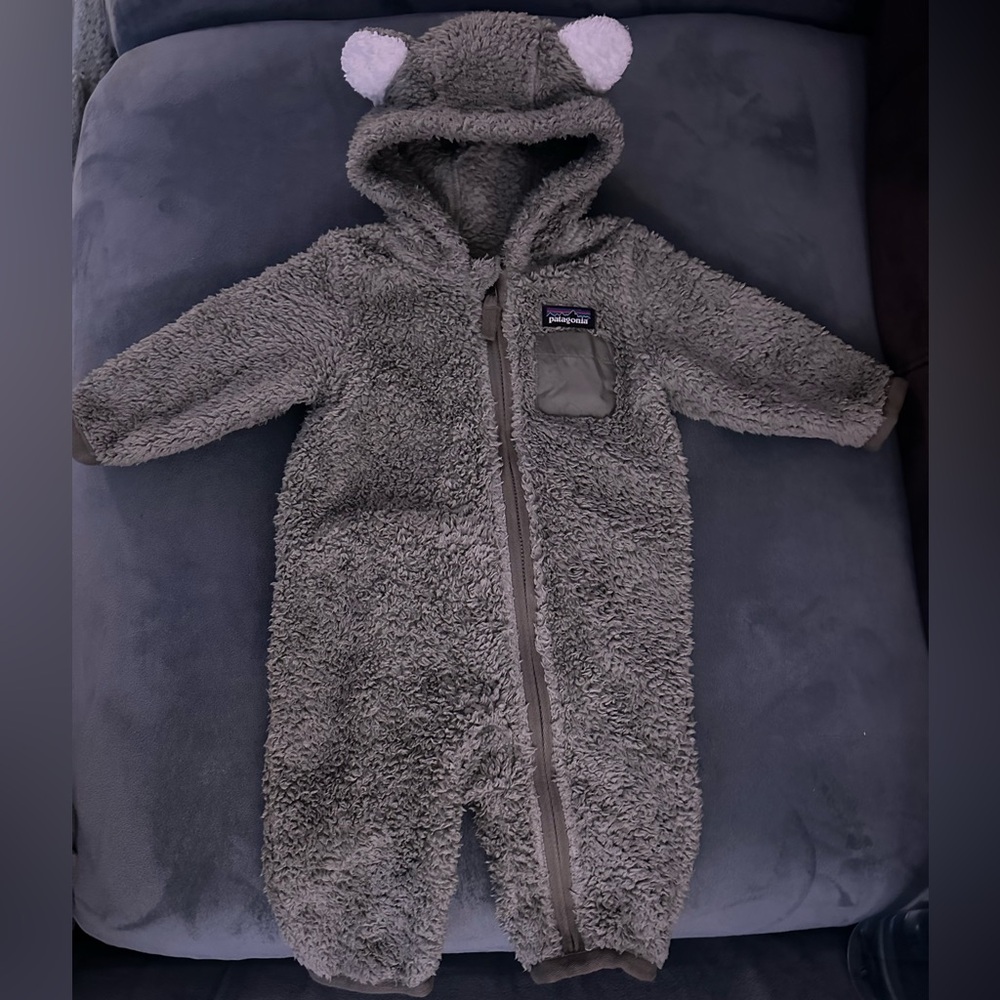 Patagonia Olive Green Kids Footie